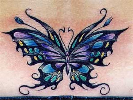 picture of butterfly tattoo. Behind Butterfly Tattoos